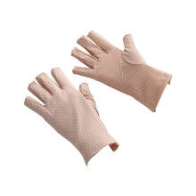 Guantes Sin Dedos Antideslizantes con Protección UV, Guantes para Conducir, Guantes de Verano para Exteriores para Mujeres y Niñas, Color Rosa Claro