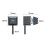 Computer  PC Motherboard External Start LED Light Power /OFF Square Button 2M Extension Cable Black 7