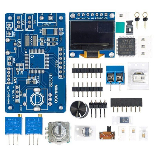 DOS LCD Oscilloscope Kit STC8K8A Single Chip Microcomputer Electronic Soldering Practice Loose Parts Without Shell