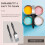 2 Pincéis de Silicone para Pintura, Pincéis Planos de Silicone de 1 e 2 Polegadas, Conjunto de Pincéis Flexíveis Sólidos Largos e Estreitos 5