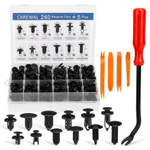 240 Clip per Paraurti, Clip per Auto, Rivetti In Plastica Della Maggior Parte Delle 16 Dimensioni e 5 Dispositivi di Rimozione Degli Elementi di