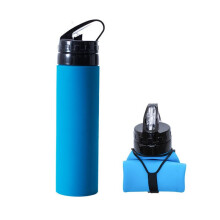 Outdoor-Sport-Silikon-Wasserbecher 600ml Fahrrad-Wasserbecher Tragbarer Ring