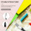2 Pincéis de Silicone para Pintura, Pincéis Planos de Silicone de 1 e 2 Polegadas, Conjunto de Pincéis Flexíveis Sólidos Largos e Estreitos 3