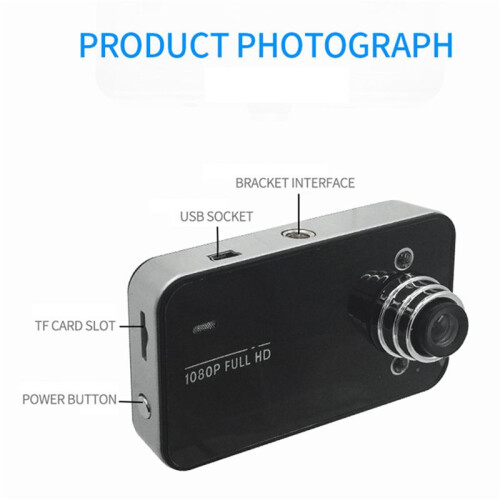 3X Câmera DVR de Carro de 2,2 Polegadas Full 1080P Loop Gravação Detecção de Movimento Gravador de Unidade Gravador  Angular Visão Noturna 2