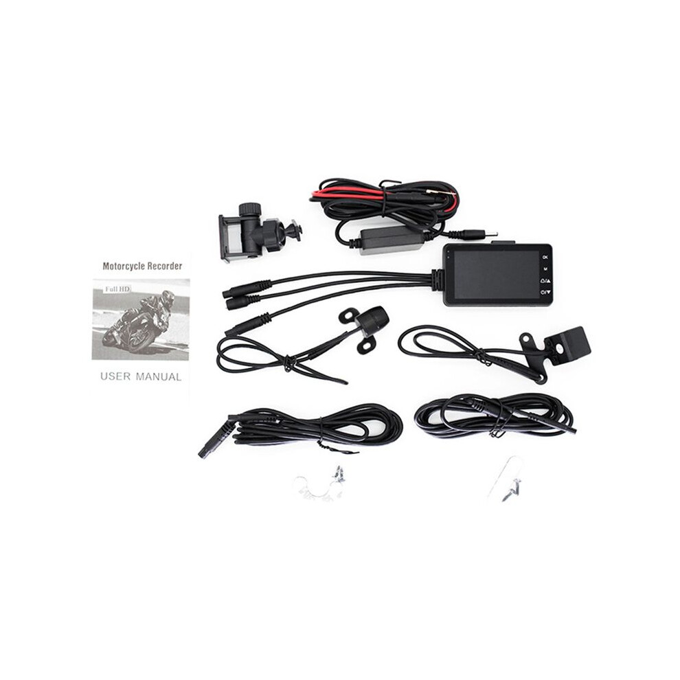 Motorcycle Dvr Motorcycle Camera Gps Driving Recorder Front And Rear Driving Video Recorder Box Black 4713954331958