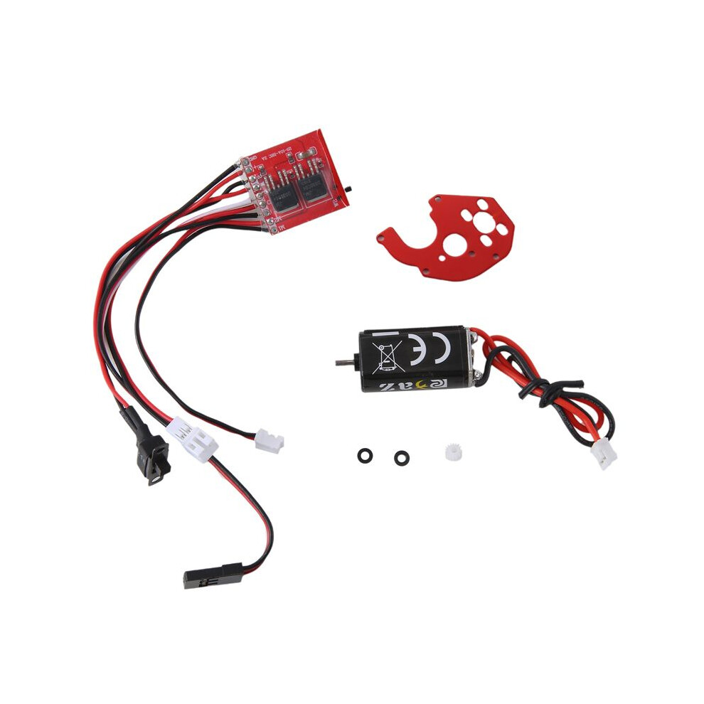 Rc Esc 20A Brush Motor Speed Controller W/ Brake For Rc Car Boat Tank 1/24 Rc Crawler Axial Scx24 Axi90081 Axi00001 Tauoh