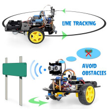 2WD Robot Car Kits for Programming Project with -Tracking and Obstacle Avoidance Educational Kit