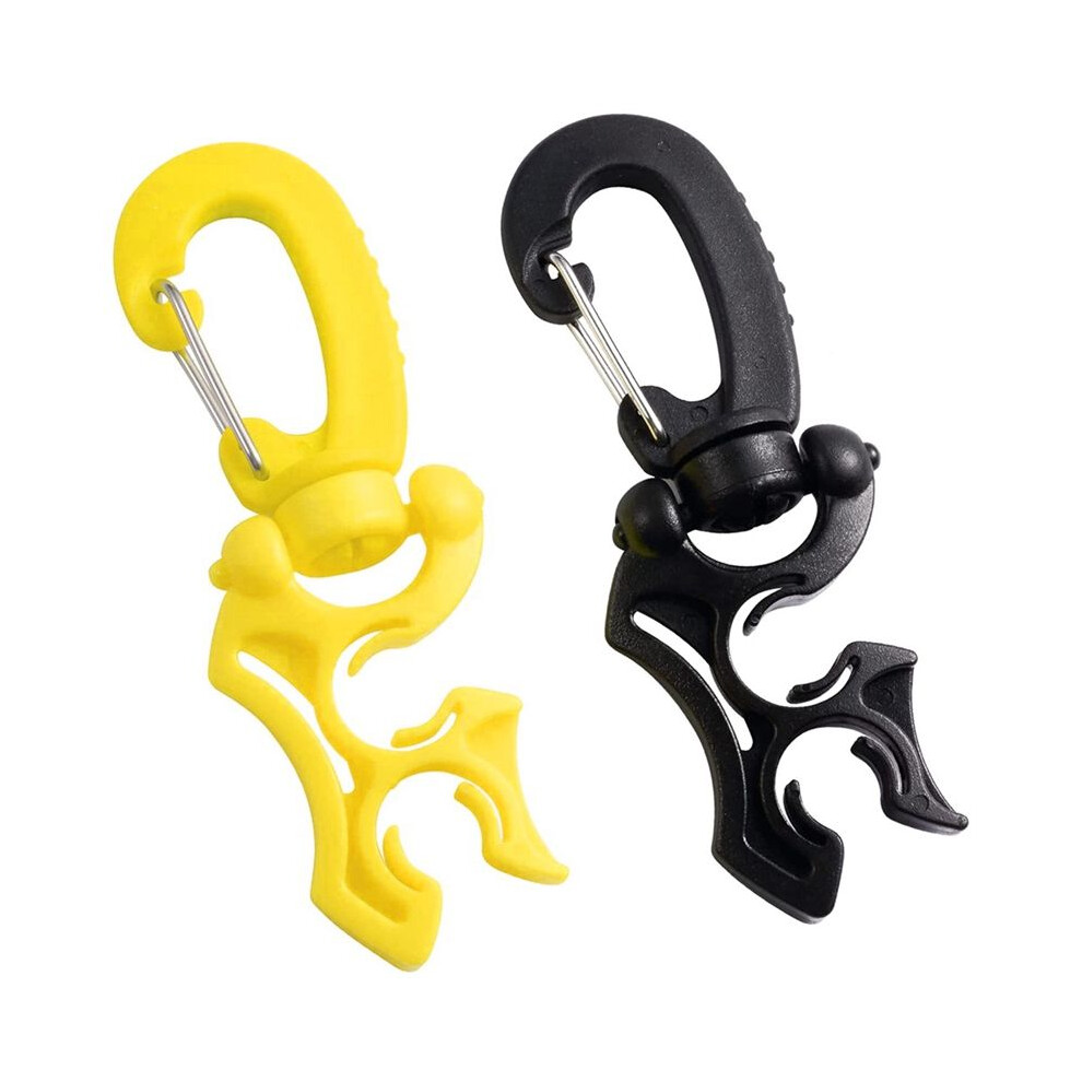 2 Packs Scuba Hose Clip Scuba Diving Hose Holder Clip, Double Bcd Dive Hose Holder With Snap Hook Buckle 4713609662130