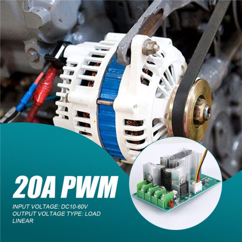 20A PWM  Motor Speed Controller 12V 24V 36V 48V with Potentiometer Knob 2