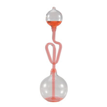 Kids Children Educational Toys Science Museum Toy Love Meter Hand Boiler Thermometer Spiral Glass Red