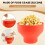 Popcorn Microwave Silicone Foldable Red Kitchen Easy Tools Diy Popcorn Bucket Bowl Maker with Lid 5