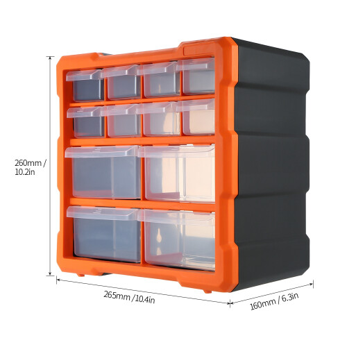 Drawer PP+PS Parts Storage Box Multiple Compartments Slot Hardware Box Organizer  Cabinet Tools Components Container