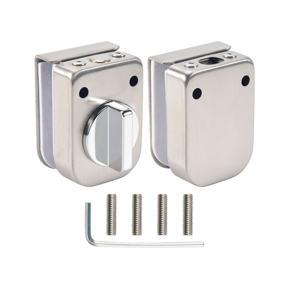 Stainless Steel,Glass Door Latches Lock/Bolt,138A ,Without Drilling,For Double Glass Door, Frameless Glass Door 6031977025431