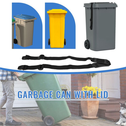 Bin Strap Garbage Lock Trash Can Lid Strap Garbage Can Security System 2