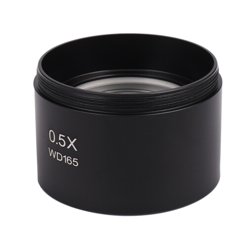 Lente Objetiva Auxiliar de MicroscóPio EstéReo Wd165 0,5X Lente Barlow com Rosca de Montagem de 1-7/8 Polegadas (M48Mm) 1