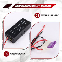 New Black Rca Input/Output Adjustable Pac Turbo 1 Driver Signal Amplifier Booster Adapter for Car Boat