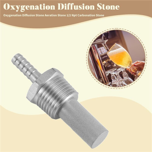 Home Brewing Inline Oxygenation Diffusion Stone Aeration Stone 1/2 Npt Carbonation Stone 1