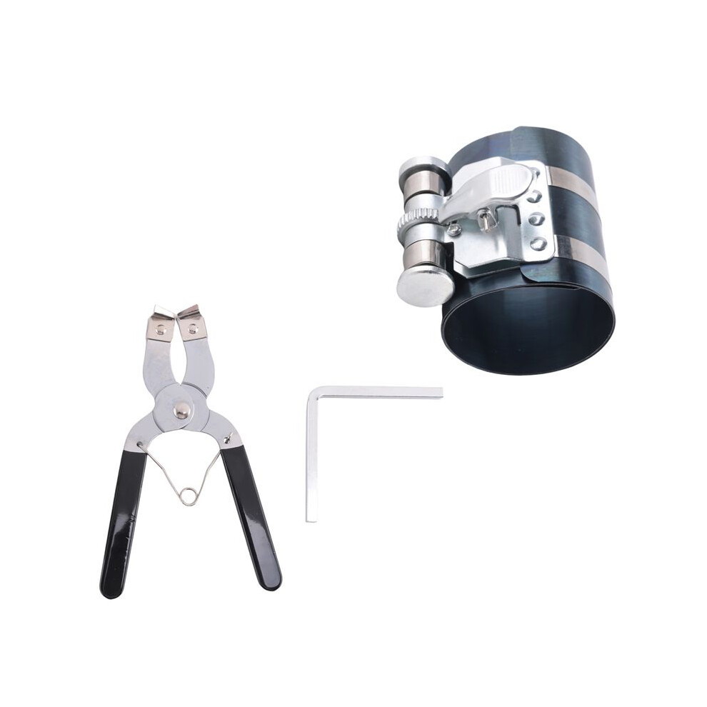 2Pcs Ratchet Style Piston Ring Compressor And Piston Ring Installer Pliers Tool 6032010380876