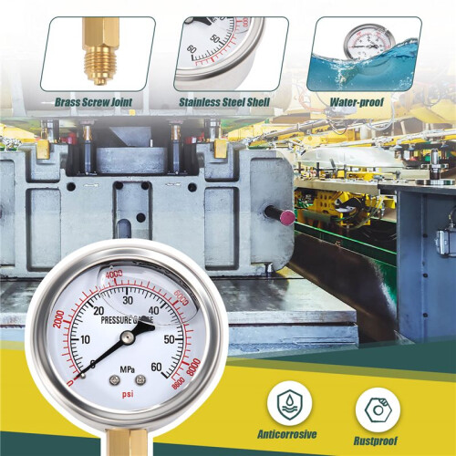 Hydraulische Drukmeter Graafmachine Hydraulische Druktestset met Testslangkoppeling en Meetgereedschap