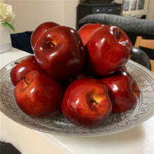 12 Pcs Fake Fruit Apples Artificial Apples Lifelike Simulation Red Apples Home House Decor for Still Life Kitchen Decor
