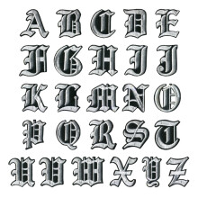 English Alphabet Letters Mixed Embroidered Sew Badge Iron Patch for Clothes