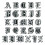 English Alphabet Letters Mixed Embroidered Sew  Badge Iron  Patch for Clothes 1