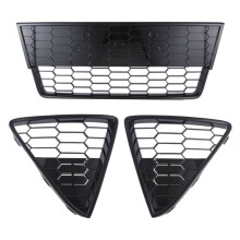 3Pcs Car Honeycombed Front Bumper Lower Grille Grills for Focus 2012 2013 2014