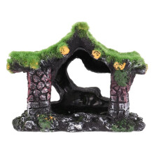 Aquarium Decoration House Resin Hollow Hiding House, Beta Fish Log Driftwood Accessories Cave Decoration Tank