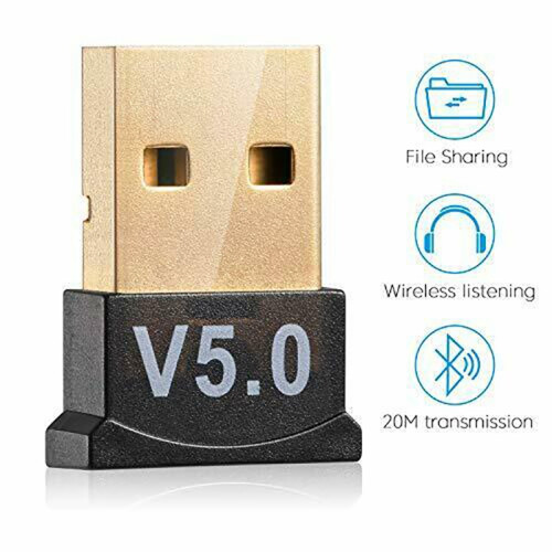USB  5.0 Adapter Wireless Dongle Stereo Receiver Audio Sender for PC Computer Laptop Earphone TV Transmitter 2