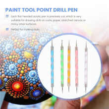 Mandala Dotting Stencil Tools Rock Painting Kit Stylus Dotting Tools Include Stencil, Paint Tray (17 Pack)