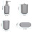 4 Pcs Plastic Bathroom Accessory Set,Bath Toilet Brush Accessories Set with Toothbrush Holder,Toothbrush Cup(Grey) 10