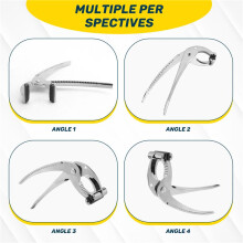 Edelstahl KüChen Zange Pizza Pan Gripper Back Formen Grip Kein Ausrutscher Anti Hot Pizza Pfanne Geschirr Topf Halter