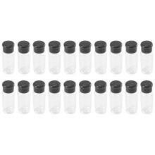20Pcs/Set 100Ml Spice Salt Pepper Shakers Black Seasoning Jar Can Pepper Bottle Barbecue Condiment Kitchen Gadget Tool