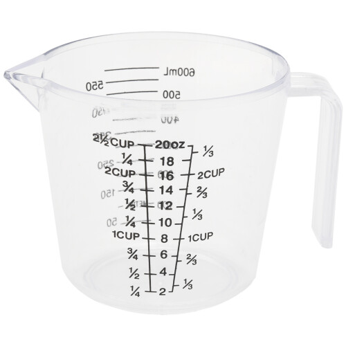 Baking Tools Double-Sided Graduated Plastic Measuring Cup with Graduated Measuring Cup Measuring Cylinder 600Ml