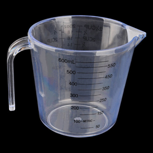 Baking Tools Double-Sided Graduated Plastic Measuring Cup with Graduated Measuring Cup Measuring Cylinder 600Ml 1