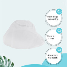 160 Maille RéUtilisable Maille Fine Passoire à Vin Jus de Soja Lait éCrou Thé au Lait Filtre en Nylon Sac Forme de Bol Alimentaire Filtre à Café