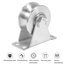 1Pack U-Type Stainless Steel Pulley Block Mute Bearings  Sliding Roller Track Wheel