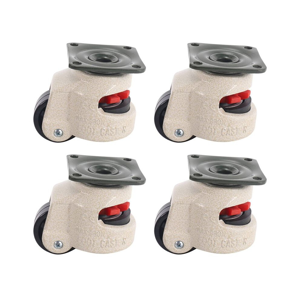 4 Pcs Retractable Leveling Casters Industrial Machine Swivel Caster Castor Wheel For Office Chair Trolley 220Lbs Capacity Gd-40F 6033968157305