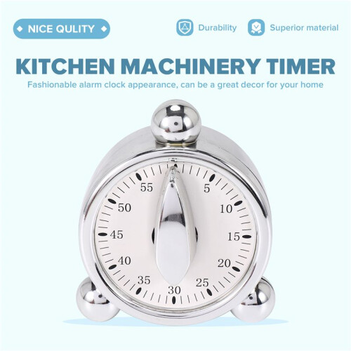 60 Minutes Kitchen Mechanical Timer Cooking Reminders Alarm Clock for Kitchen Office Countdown Timer 1