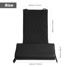 Automobile Leather Leg Pad Support Extension Mat Soft Foot Support Leg Leather Cushion Knee Pad Memory Black