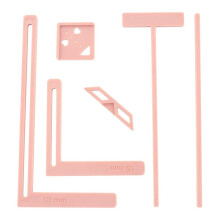 6Pcs Bookbinding Easy Scrapbooking Tool for , Great Stencils and Cutter Guide Kit Can Be Made Into Notebook