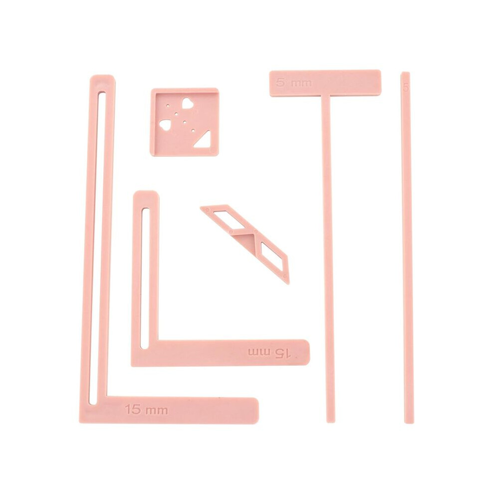 6Pcs Bookbinding Easy Scrapbooking Tool For Great Stencils And Cutter Guide Kit Can Be Made Into Notebook 4712443599947