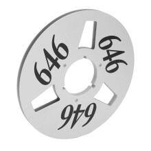 10in Aluminum Alloy Take Up Reel for 1/4 Inch Tapes, Silver, Universal