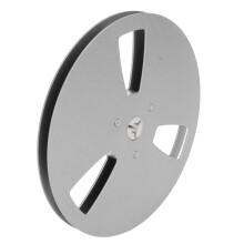 7 Inch Aluminum Alloy 1/4in Reel with 3 Holes, Universal Takeup Reel Silver