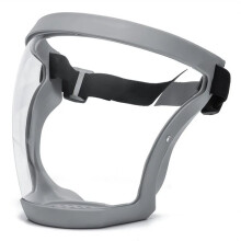Full Face Protective Glasses HD Anti-Dust, Anti-Droplet, Anti-Fume, Electric Welding Riding Protective Mask Gray