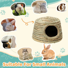 Cuccia per Conigli da Interno, Nido Intrecciato A Mano, Traspirante, per Conigli da Interno, per Animali Domestici, Criceti, Polli, Gatti, Esterni