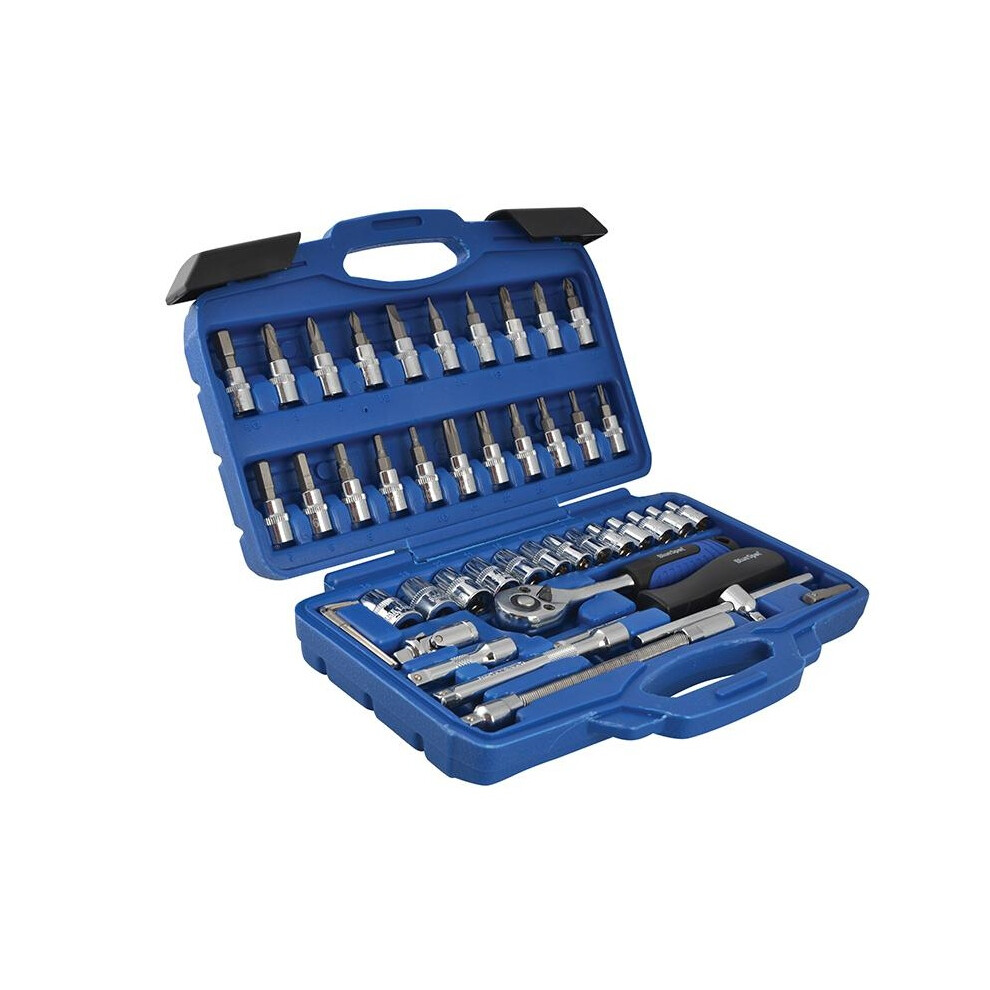 Bluespot Tools 1/4In Square Drive Socket & Bit Set, 46 Piece 5063806083924