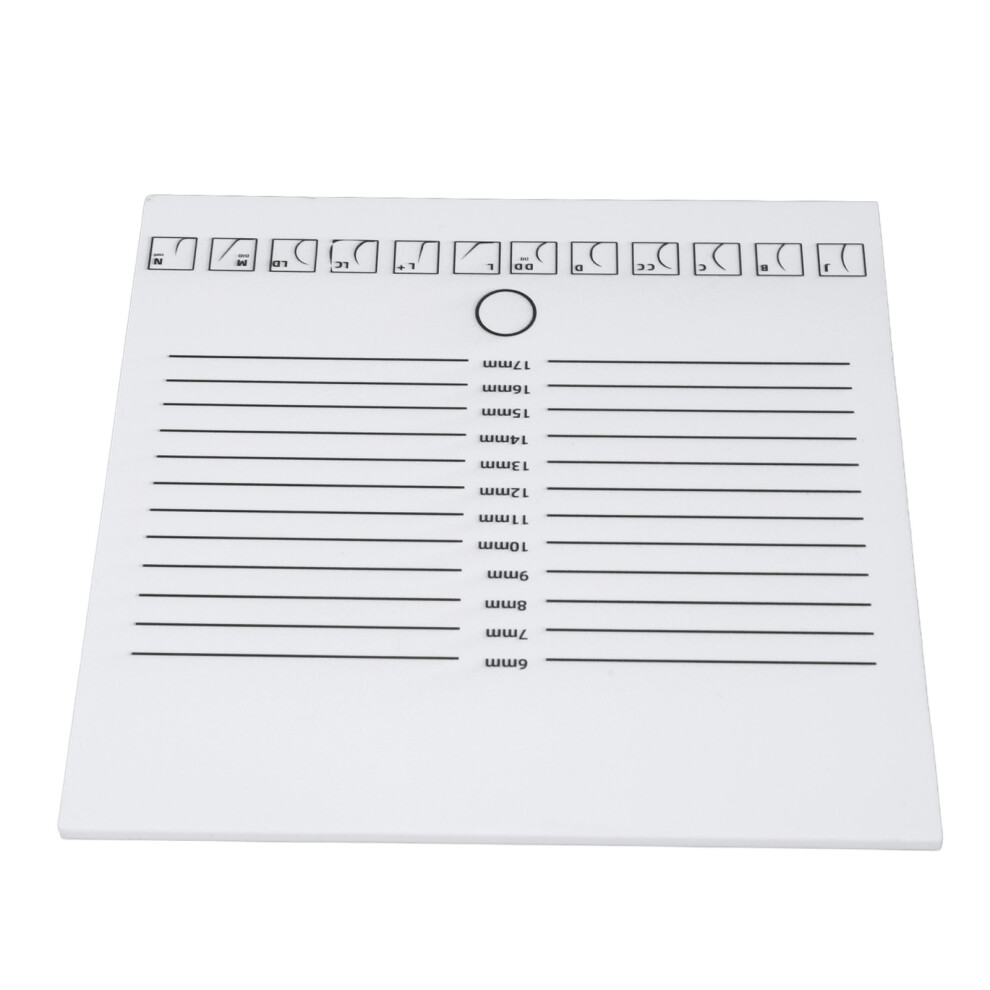 White Eyelash Extension Plate 20X20cm Double Row With Scale For Lash Artists