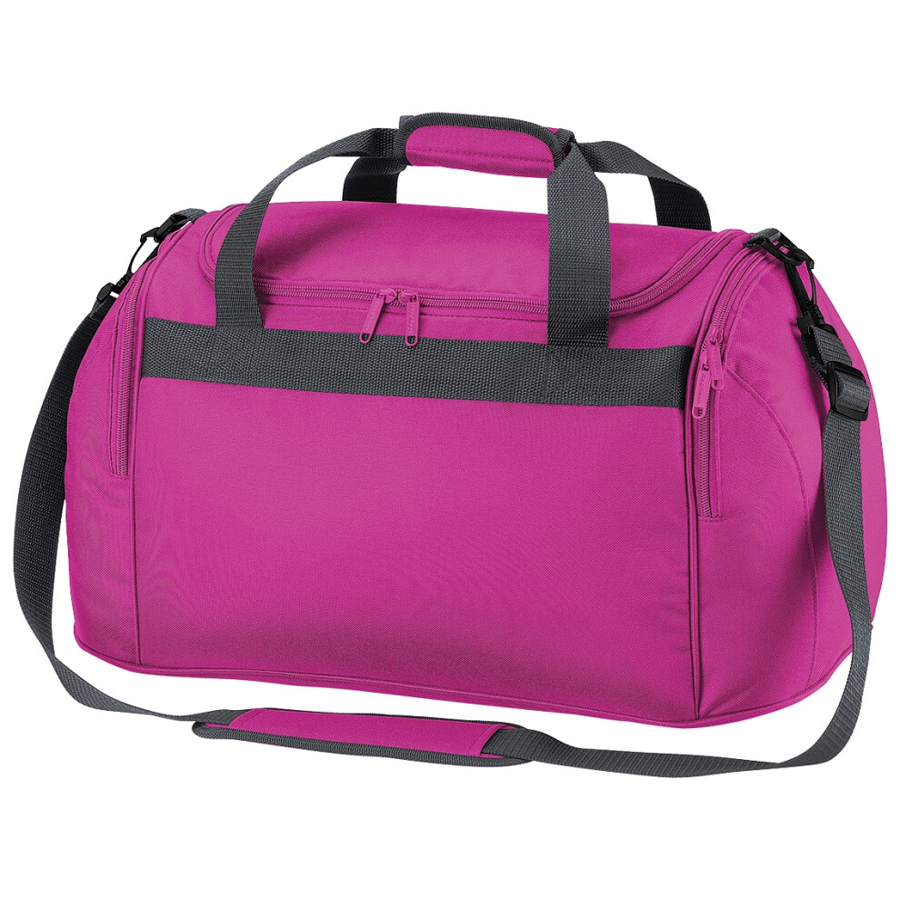 Bagbase (One Size, Fuchsia) Freestyle Holdall / Duffle Bag (26 Litres) (Pack Of 2) Multicoloured