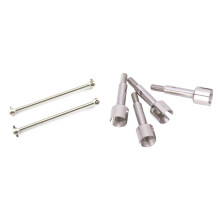 for 144001 1/14 RC Car Spare Parts 144001-1281 Rear Dog Bone with 4Pcs Steel Front/Rear Wheel Axle Replacement